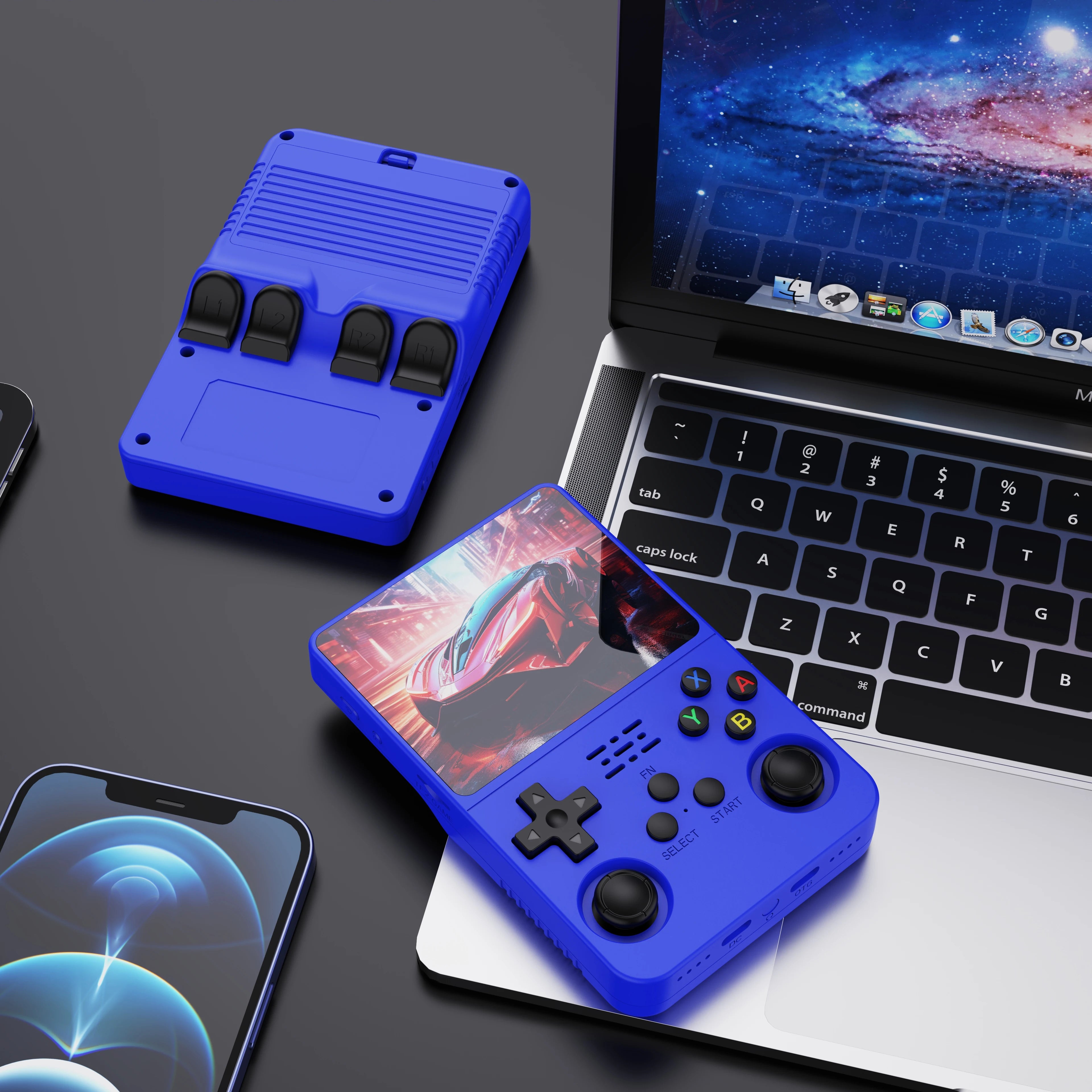 BOYHOM Open Source R36S Retro Handheld Game Console Linux System 3.5 Inch IPS Screen Portable Pocket Video Player 64GB Game gift
