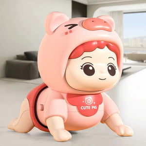 Baby toys learn to crawl guide head up practice training puzzle early education crawling baby sound light music