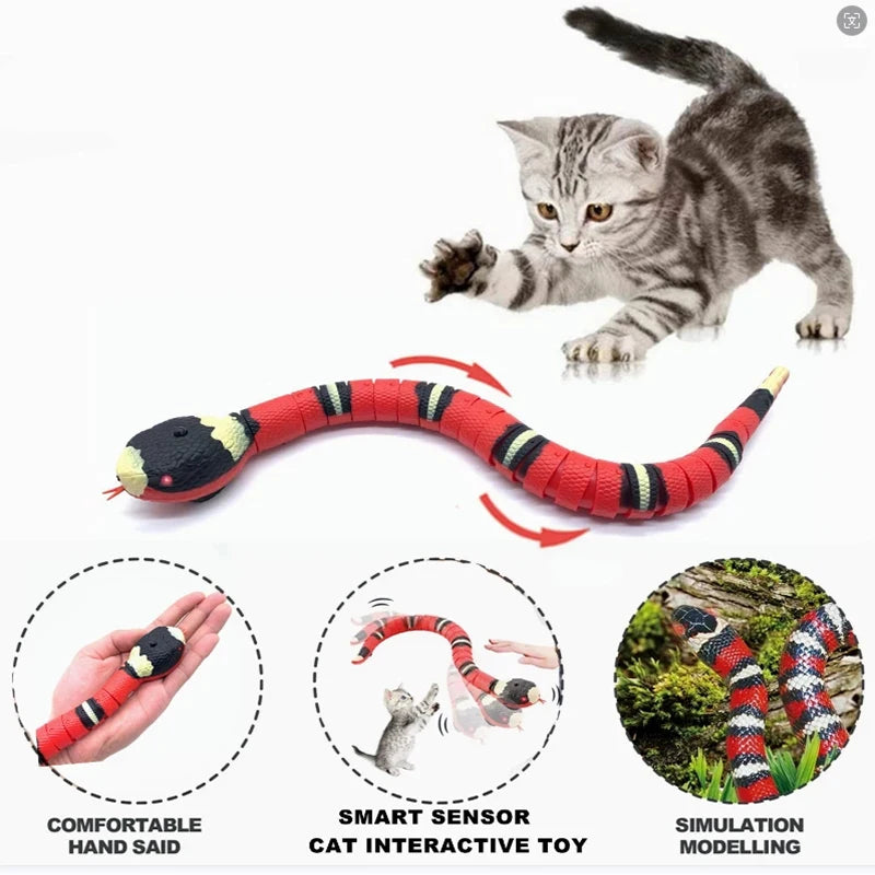 Automatic Cat Toys Interactive Smart Sensing Snake